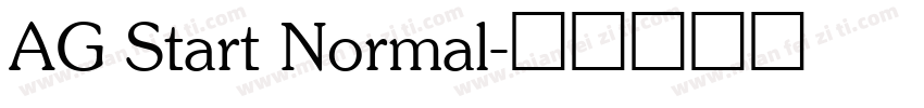 AG Start Normal字体转换